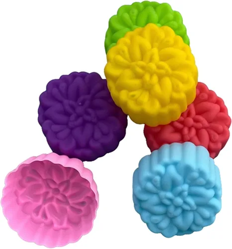 Miniatura 9 de 36 PCS Moldes para Hornear en Forma de Flor de Silicona Grado Alimenticio Antiadherente Mini Bandejas para Cupcakes, Pudines, Chocolates