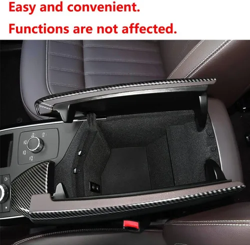 Miniatura 4 de Para Mercedes-Benz GLE GLS ML GL Clase W166 X166 2012-2019 Caja de Protección de Cubierta de Tapicería de Consola Central de Coche de Fibra