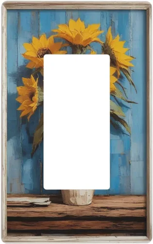 Miniatura 102 de BirdArt - Cubierta decorativa para interruptor de luz de 1 cuadrilla, placa de pared dúplex individual, placa frontal eléctrica para decoración