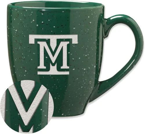 Miniatura 45 de Rico Industries NCAA Virginia Tech Hokies Maroon - Taza de café de cerámica grabada con láser, color del equipo, 16 onzas