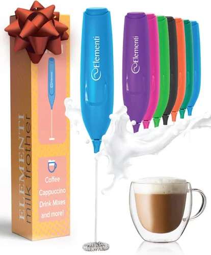 Miniatura 13 de Elementi Varita espumadora de leche rosa y mezclador de matcha, mini batidor eléctrico, varita mezcladora de café, agitadores de café, batidor Rosa