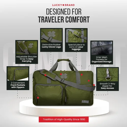 Miniatura 4 de Lucky Travel - Bolsa de lona de 65 L, bolsa de gimnasio y bolsa de lona para hombres, bolsa plegable para mujeres y hombres con correa de hombro