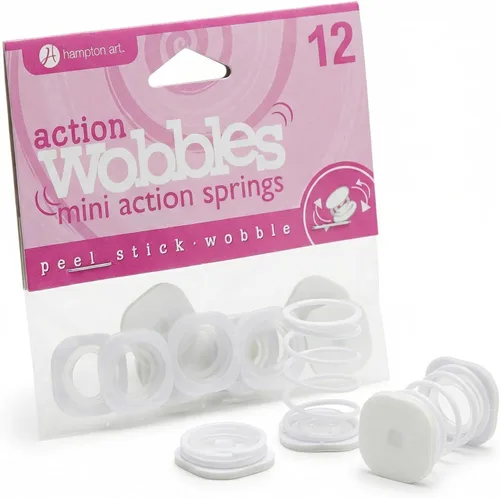 Miniatura 9 de Hampton Art Action Wobbles, anclajes de resorte autoadhesivos para manualidades de papel dimensionales, mini, paquete de 100
