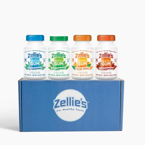 Miniatura 16 de Zellies Chicle 100% xilitol sabor canela Sin aspartamo, sin gluten, vegano y kosher (240 unidades - paquete de 1)