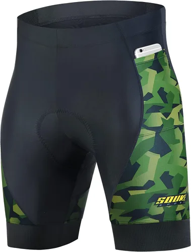 Miniatura 15 de Souke Sports Pantalones cortos de ciclismo acolchados para hombre, cómodos pantalones de ciclismo de carretera
