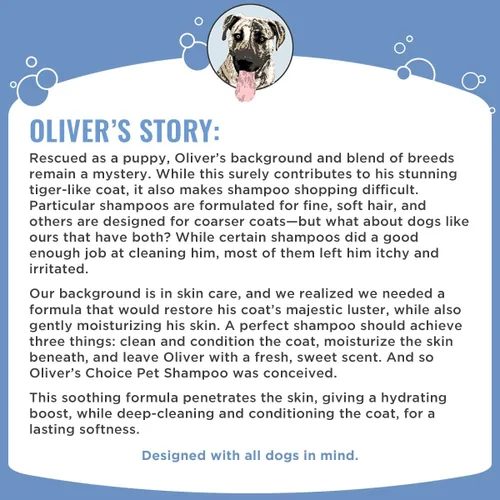 Miniatura 8 de OLIVER'S CHOICE Champú para perros con avena, aloe y manteca de karité – Champú desodorante para cachorros que huelen mal, alivio para piel