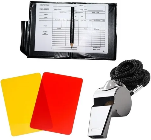 Miniatura 2 de Golvery Kit de fútbol - Silbato de metal con juego de tarjetas de árbitro, tarjetas de árbitro para fútbol de fútbol, kits de árbitro ideales
