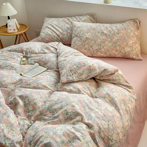Miniatura 17 de Polka Dot Twin XL Duvet Cover Pink Zipper Twin XL Comforter Cover Cotton Double Gauze Cute Soft Duvet Cover Set with 2 Pillowcases Boho Girls