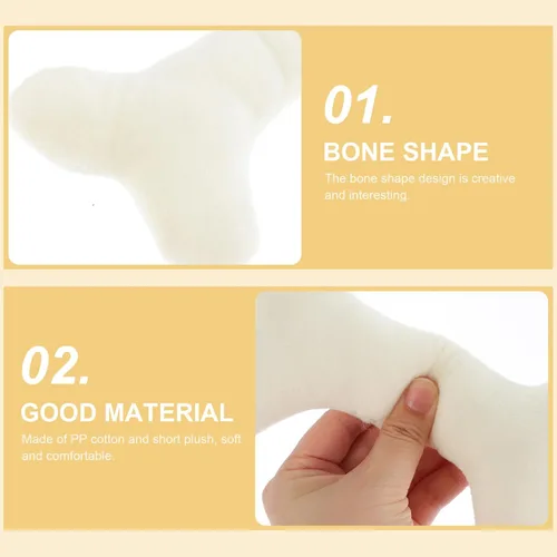 Miniatura 4 de ibasenice 2 almohadas de hueso para decoración del hogar, almohadas para el cuello para almohada cervical de felpa creativa, diseño de hueso, cojín