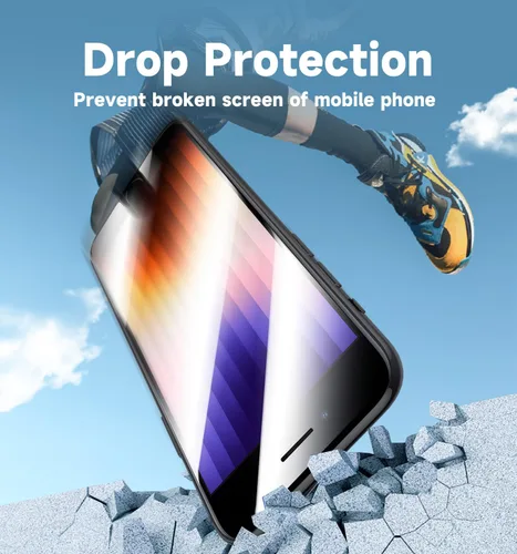 Miniatura 5 de MAGIC JOHN Paquete de 2 protectores de pantalla para iPhone SE 3/SE 2 (edición 2022/2020), vidrio templado para iPhone 7/8/6, eliminación automática