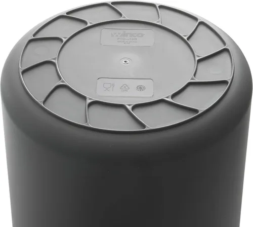 Miniatura 7 de Winco PTC-10G Cubo de basura redondo, 10 galones, plástico, gris