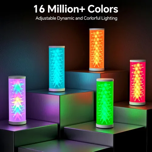 Miniatura 6 de WORLD WIN Prism Glow - Lámpara de mesa RGB – Luz nocturna inteligente que cambia de color para dormitorio, sala de estar y configuración