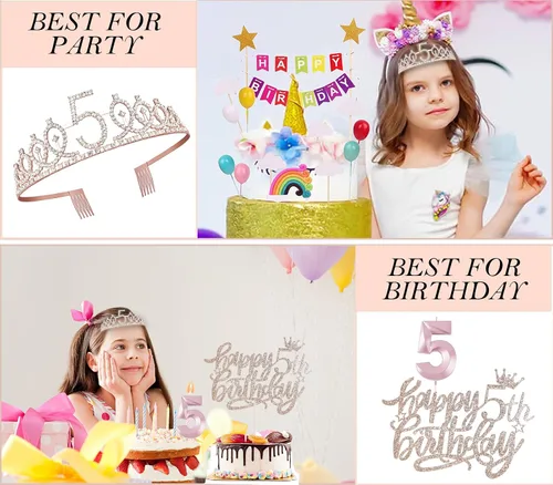 Miniatura 136 de Decoraciones de cumpleaños de 30 años para ella, banda y corona de cumpleaños de 30 años, adorno para pastel de cumpleaños y velas, tarjeta