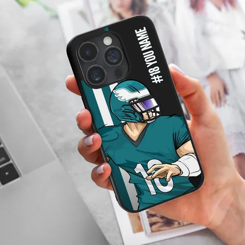 Miniatura 6 de Fundas de silicona personalizadas con número y nombre para iPhone 11/12/13/14/15/16/Pro/Max/Plus/Mini/X/Xs/Xr/7/8 (Filadelfia)
