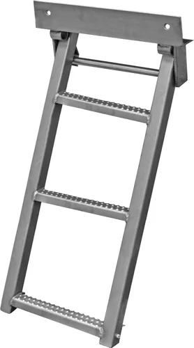 Miniatura 2 de Buyers Products RS1 - Escalón retráctil negro de 1 peldaño para camión, 17.38 x 15 pulgadas, peldaños antideslizantes, soporte en forma de L, centro