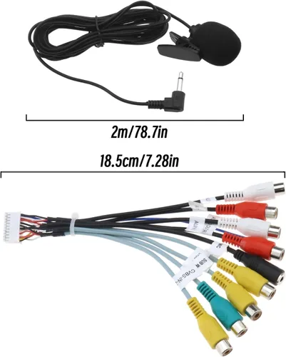 Miniatura 4 de Arnés de cableado RCA de 20 pines RCA Cable adaptador RCA estéreo de salida RCA Cable de extensión de cable de extensión Accesorios de coche