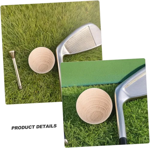 Miniatura 3 de TOYANDONA Juego de 5 bolas de madera para croquet para juegos de césped al aire libre, bolas de madera maciza resistentes para patio trasero