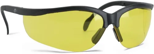 Walker's Sport Lentes de policarbonato de alta calidad Montura media con pieza nasal de goma suave ajustable Gafas de seguridad para tiro Amarillo