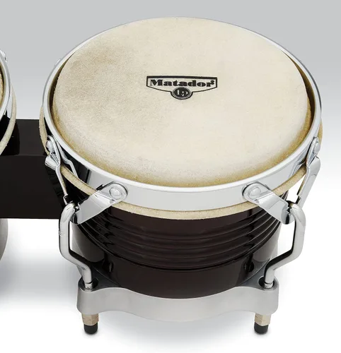 Miniatura 3 de Latin Percussion M201 LP Matador Wood Bongos - Marrón Oscuro/Cromo 8.625 pulgadas