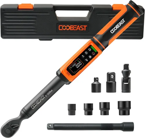 Miniatura 13 de coobeast Llave dinamométrica digital, llave dinamométrica electrónica de accionamiento de 3/8 con valor preestablecido