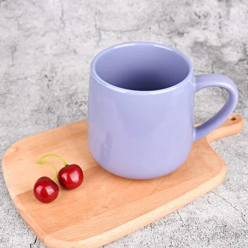 Miniatura 4 de Bosmarlin Juego de 2 tazas de café de cerámica brillante, taza de té para oficina y hogar, 18 onzas, adecuadas para lavavajillas y microondas Púrpura