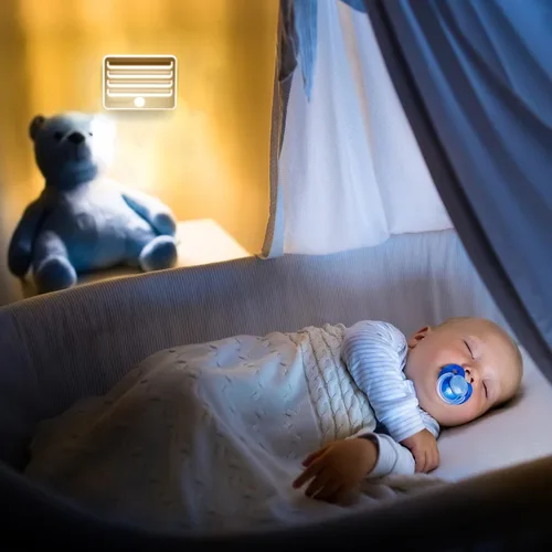 Miniatura 7 de EverBrite Luces nocturnas con sensor de movimiento, luz LED suave y cálida, funciona con pilas, luz nocturna autoadhesiva para dormitorio, baño