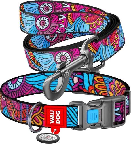 Miniatura 22 de Collar de Nylon para Perros WAUDOG - Collar Ajustable para Perros Grandes, Pequeños y Medianos - Collares Separables para Cachorros de Razas Grandes