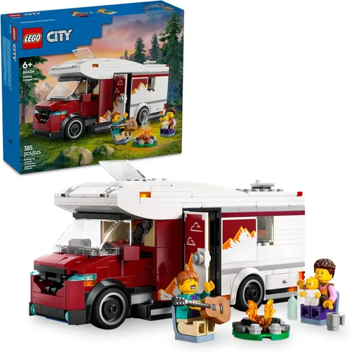 LEGO City - Furgoneta de Vacaciones de Aventura Festiva 60454 - Juego de juguetes de construcción para niños, niños y niñas a partir de 6 años -