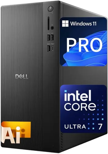 Dell Escritorio en torre empresarial segura y productiva, Intel 20-Core Ultra 7 265, 16 GB DDR5 RAM, 1 TB de almacenamiento (512 GB SSD y 500 GB