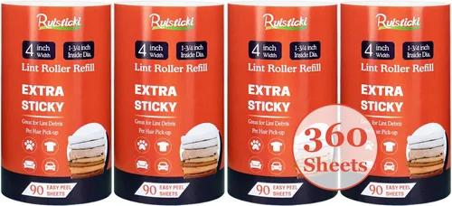 Recambios de rodillo de pelusa de 4 pulgadas solo para Scotch Brite, repuestos de rodillo de pelusa para limpieza diaria, paquete de 4, recogida de