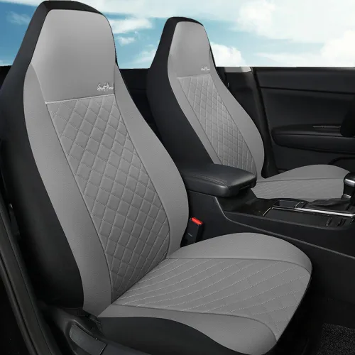 Miniatura 2 de GIANT PANDA Fundas de asiento delantero para asientos de cubeta, fundas de asiento de piel sintética universales para la mayoría de los autos, SUV