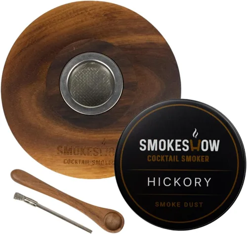Miniatura 12 de Smokeshow - Ahumador de cóctel de madera de nogal de alta calidad. Ideal para whisky y moda antigua. Recubierto con cera de abeja natural segura