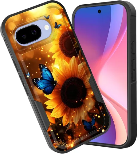 Miniatura 63 de Funda para Pixel 6A, funda híbrida de doble capa resistente a prueba de golpes de policarbonato duro de silicona suave TPU para Google Pixel 6A