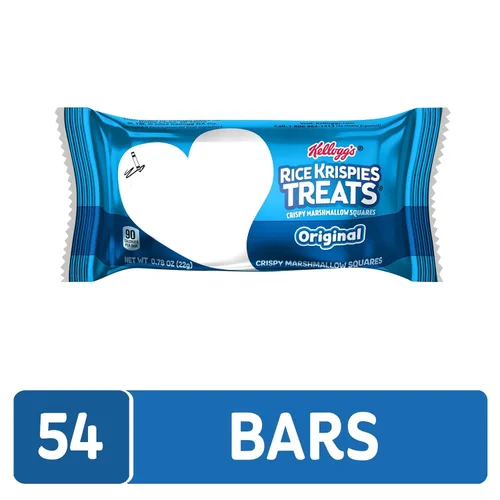 Miniatura 2 de Rice Krispies Treats Crispy Marshmallow Squares, caja de aperitivos para niños, barras de cereales, original (paquete de 108)