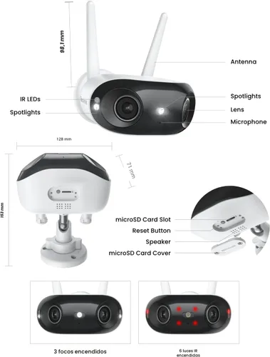 Miniatura 8 de REOLINK Cámara de seguridad panorámica de 180° de 4K 8MP con lente dual, Wi-Fi 6 de doble banda 2.4/5GHz, seguimiento de movimiento, hasta 512GB
