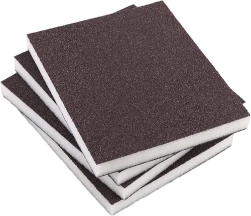 Miniatura 18 de Utoolmart 12 bloques de lijado de esponja de lijado, grano 180 húmedo, seco, lavable y reutilizable, esponja de papel de lija para muebles de 12