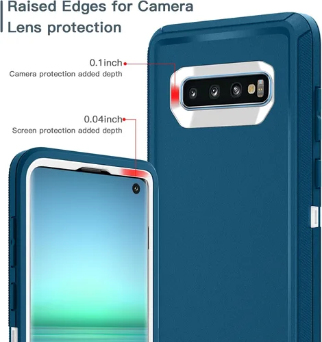 Miniatura 3 de I-HONVA Funda para Galaxy S10 [no compatible con S10E] a prueba de golpes, polvo y caídas, protección de cuerpo completo de 3 capas