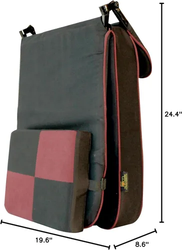 Miniatura 3 de Friends Of Meditation - Silla plegable 4 en 1 de Buda, asiento ergonómico de yoga con zafu de media luna, soporte lumbar desmontable y funda de Negro