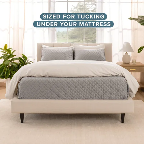 Miniatura 4 de Bare Home Juego de colcha – Full/Queen – Decoración ligera de cama – Alternativa de edredón – Colcha acolchada para todas las estaciones 04 - Gris