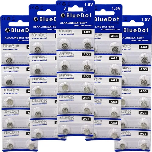 Miniatura 5 de BlueDot Trading AG3 LR41 SR41 392 196 Pila de moneda de botón alcalino 1.55v Batería para relojes, calculadoras, juguetes, otros productos