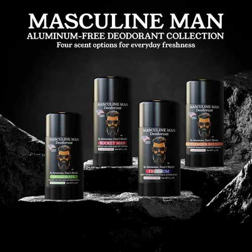Miniatura 8 de Desodorante para hombres – Desodorante para hombre sin aluminio – Desodorantes naturales de tamaño de viaje – Protección contra el sudor