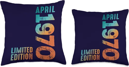 Miniatura 3 de Awesome Limited Edition April 1970 Retro 1970 Vintage 1970 Throw Pillow