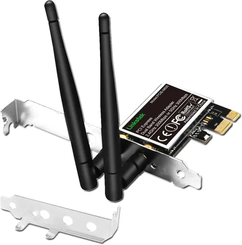Adaptador inalámbrico N 600Mbps (2.4GHz 300Mbps y 5GHz 300Mbps) PCIE WiFi, tarjeta WiFi PCIE, QUALCOMM Atheros AR946X Adaptador de red inalámbrica