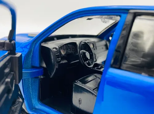 Miniatura 2 de 2019 RAM Rebel 1500 Crew Cab Pickup Truck Blue Metallic American Classics Series 1/24-1/27 Modelo de coche fundido a troquel por Motormax