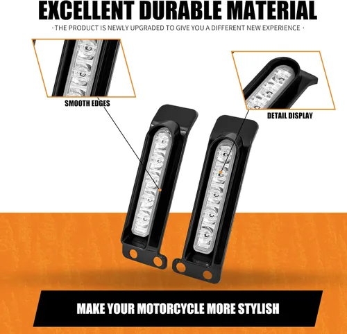 Miniatura 8 de Luces de Panel de Relleno LED Luces de Guardabarros Trasero Señales de Giro Compatible con Harley Touring Road Glide FLTR Electra Glide FLHT Road