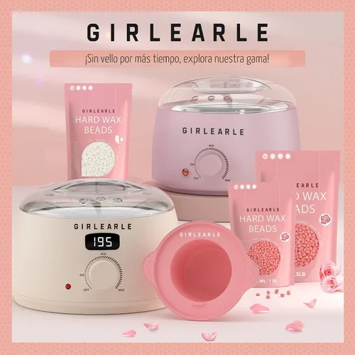 Miniatura 9 de Kit de depilación para mujeres y hombres, GIRLEARLE calentador de cera para depilación en casa con perlas, múltiples fórmulas dirigidas a diferentes