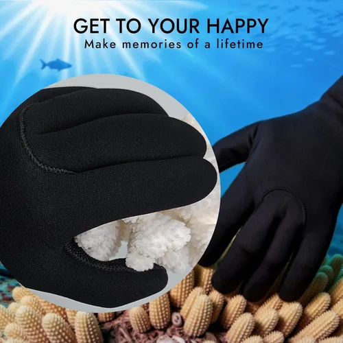 Miniatura 5 de Neoprene Gloves, 3mm Anti-Slip Diving Gloves Waterproof Wetsuit Gloves for Scuba Fishing Kayaking Surfing Swimming