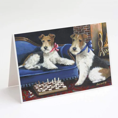 Miniatura 269 de Caroline's Treasures PPP3013GCA7P - Tarjetas de felicitación y sobres para mascotas de Basset Hound Teacher, paquete de 8 tarjetas en blanco