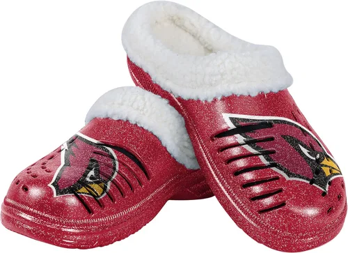 Miniatura 34 de FOCO - Zuecos con logotipo del equipo de la NFL para mujer, forro de sherpa y brillo