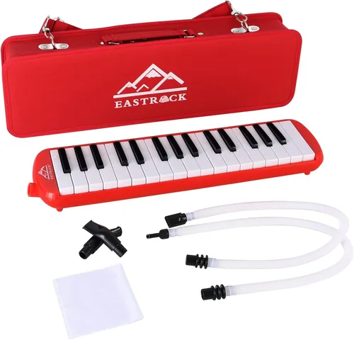 Miniatura 9 de EASTROCK Instrumento de Melodica de 32 Teclas, Piano de Teclado de Aire, Melodica Soprano con 2 Juegos de Boquillas y Tubos, Bolsa de Transporte